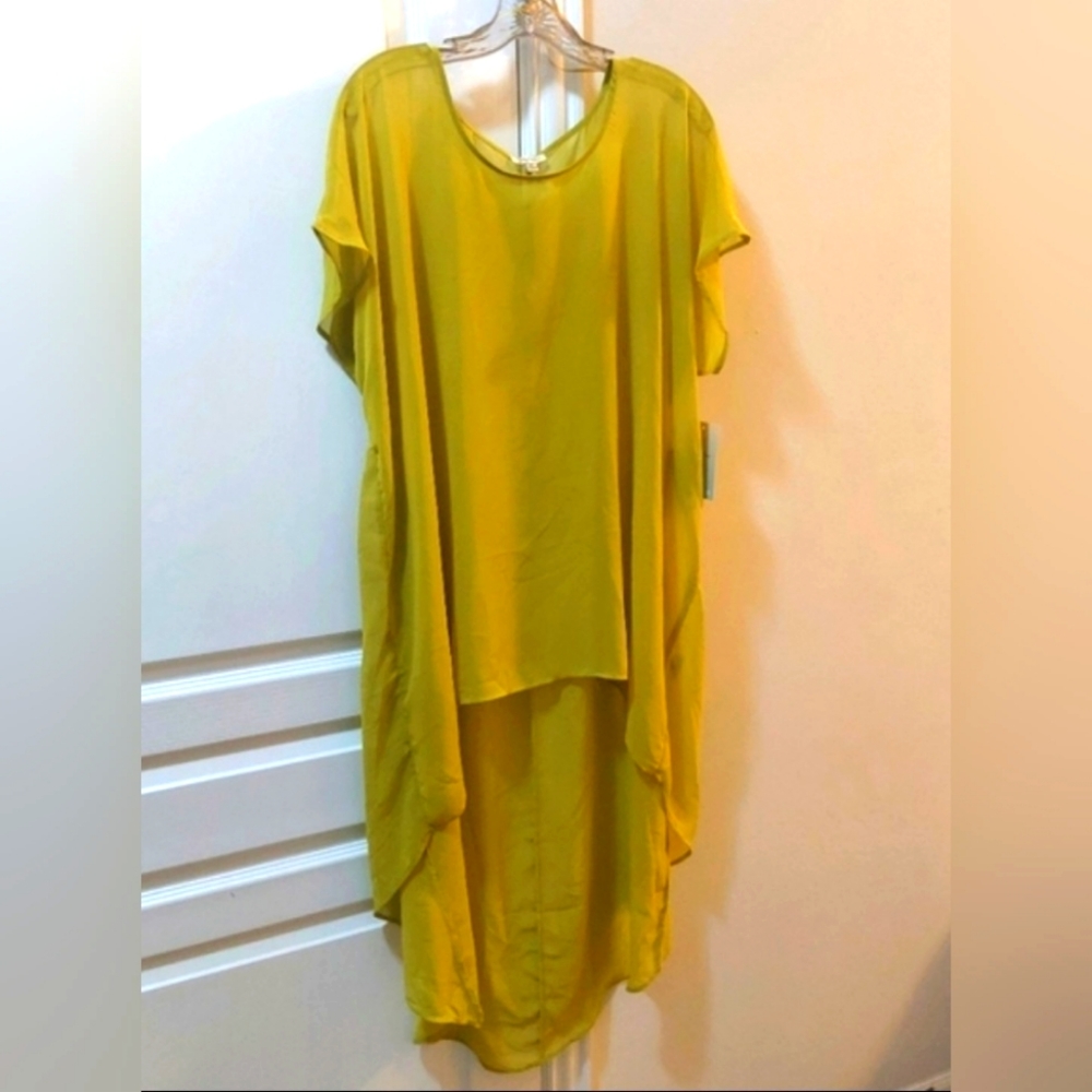 Lilly White Women's Yellow Shirt-Dress Size Xl NWT